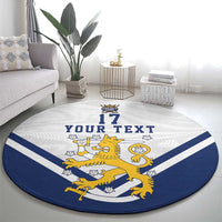 Custom Finland Ice Hockey We are Champions Round Carpet Sporty Style Come on Leijonat