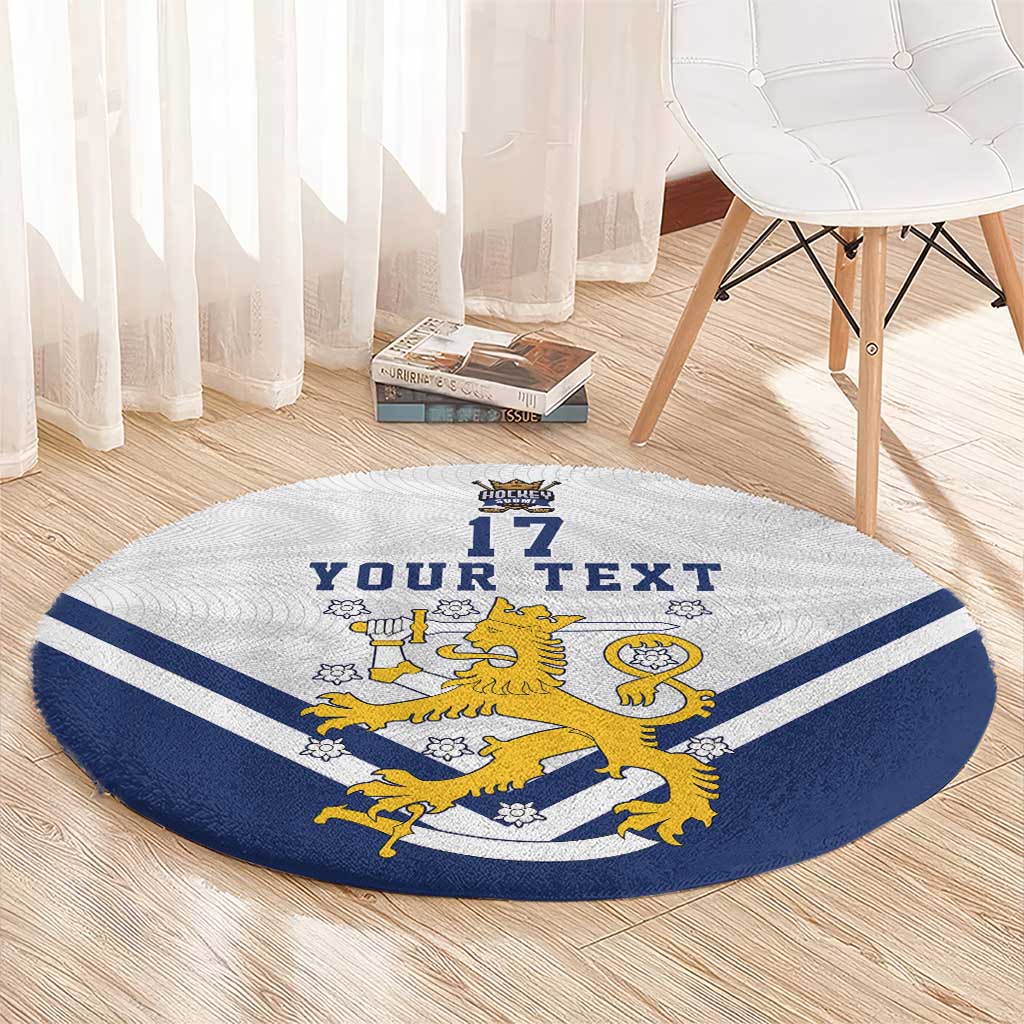 Custom Finland Ice Hockey We are Champions Round Carpet Sporty Style Come on Leijonat