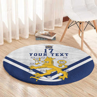 Custom Finland Ice Hockey We are Champions Round Carpet Sporty Style Come on Leijonat
