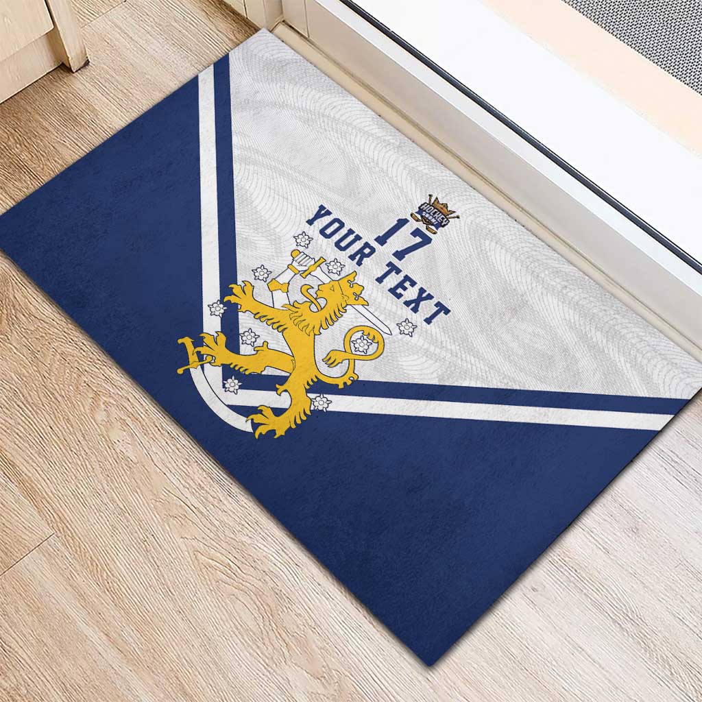 Custom Finland Ice Hockey We are Champions Rubber Doormat Sporty Style Come on Leijonat