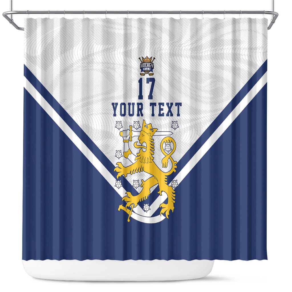 Custom Finland Ice Hockey We are Champions Shower Curtain Sporty Style Come on Leijonat