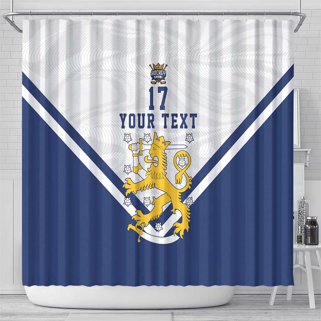 Custom Finland Ice Hockey We are Champions Shower Curtain Sporty Style Come on Leijonat