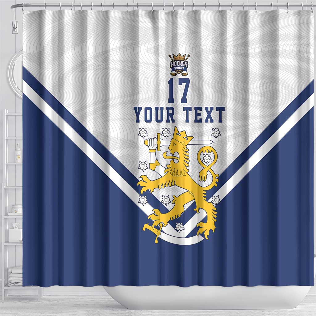 Custom Finland Ice Hockey We are Champions Shower Curtain Sporty Style Come on Leijonat