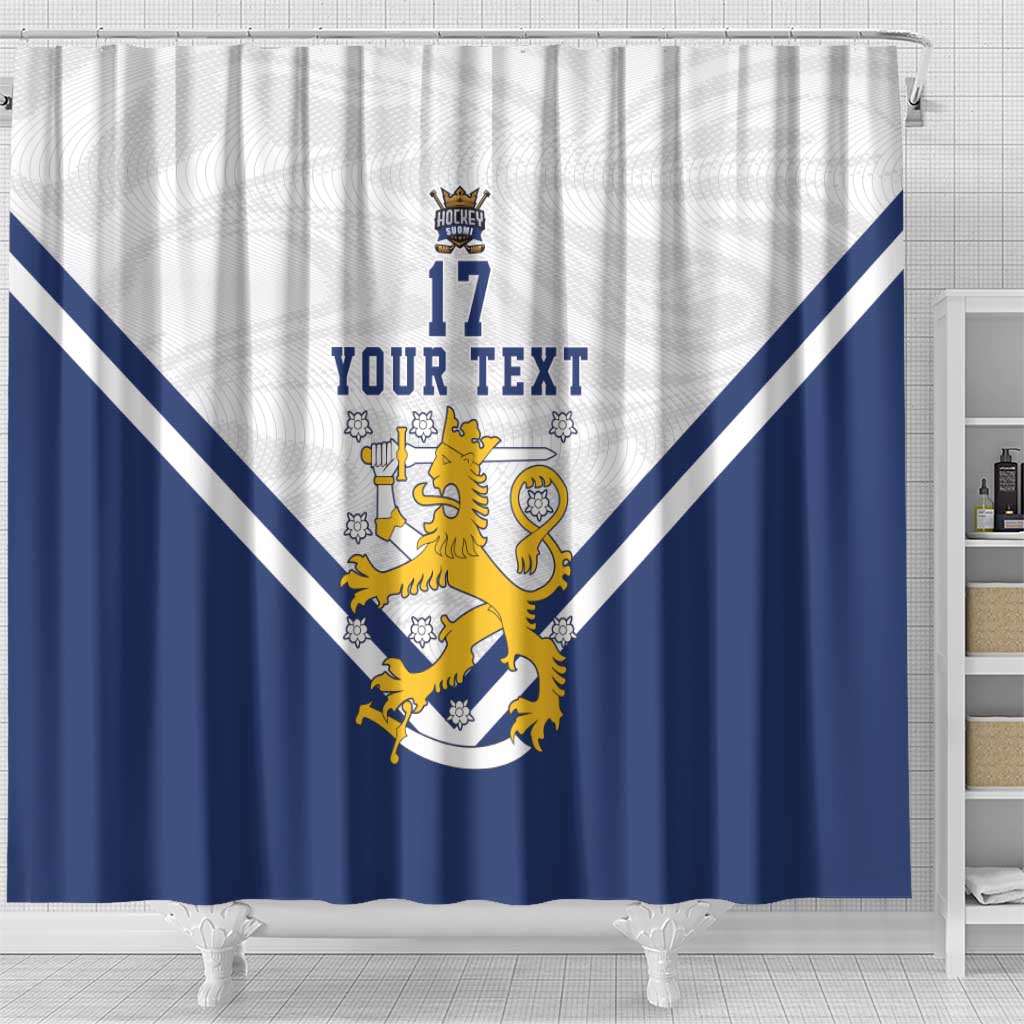 Custom Finland Ice Hockey We are Champions Shower Curtain Sporty Style Come on Leijonat