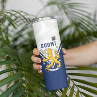 Custom Finland Ice Hockey We are Champions Skinny Tumbler Sporty Style Come on Leijonat