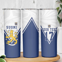 Custom Finland Ice Hockey We are Champions Skinny Tumbler Sporty Style Come on Leijonat