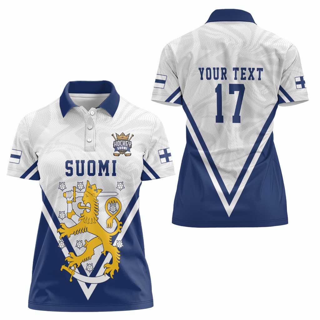 Custom Finland Ice Hockey We are Champions Women Polo Shirt Sporty Style Come on Leijonat