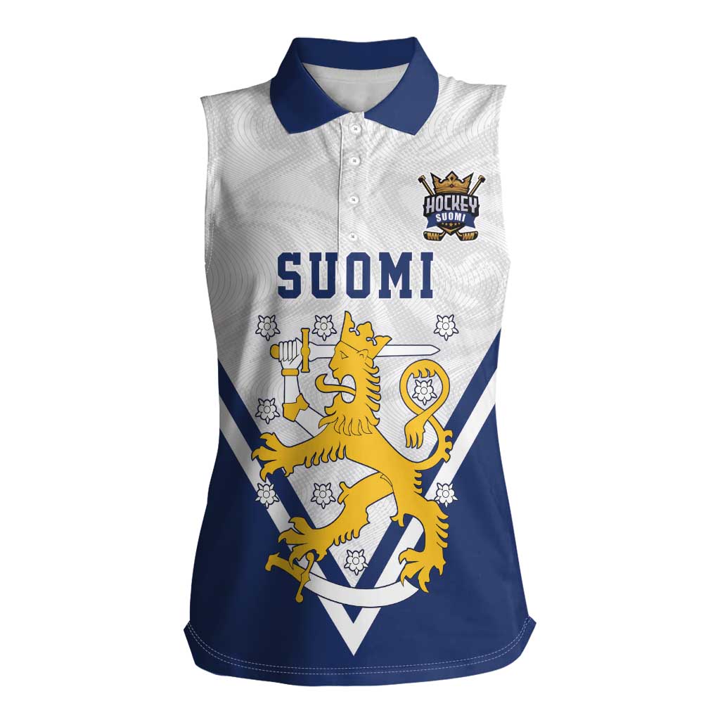 Custom Finland Ice Hockey We are Champions Women Sleeveless Polo Shirt Sporty Style Come on Leijonat