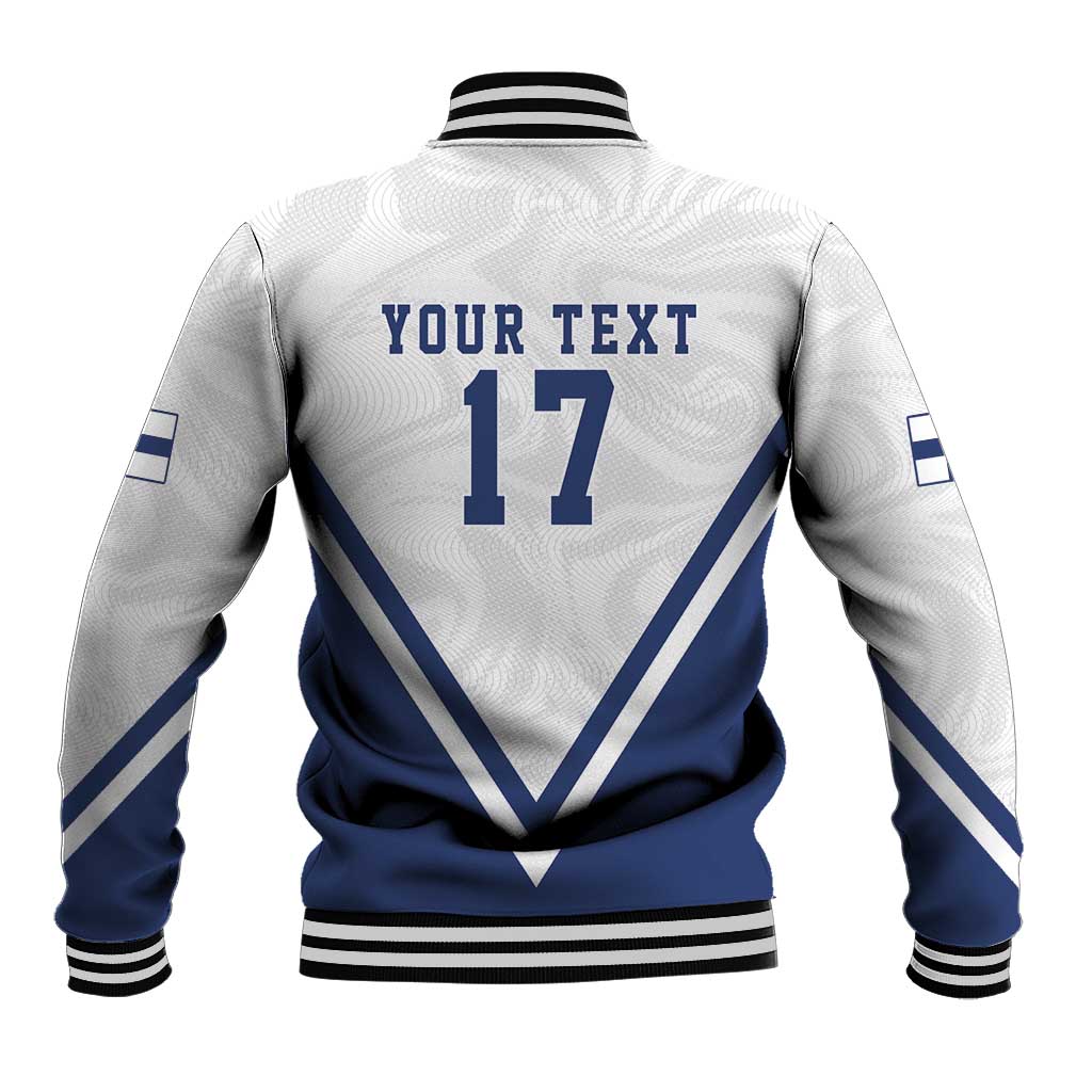 Custom Finland Ice Hockey Lion Mascot Baseball Jacket Sporty Style Come on Leijonat