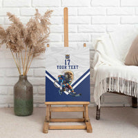 Custom Finland Ice Hockey Lion Mascot Canvas Wall Art Sporty Style Come on Leijonat