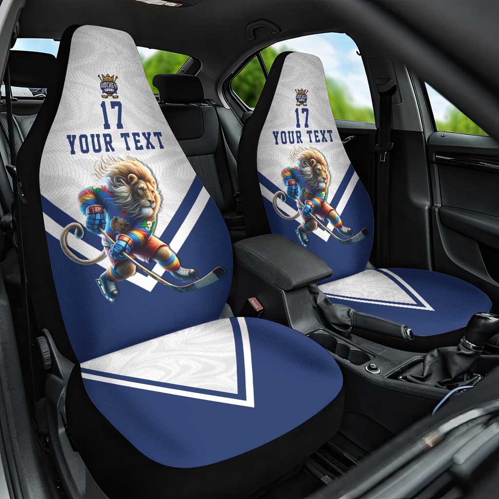 Custom Finland Ice Hockey Lion Mascot Car Seat Cover Sporty Style Come on Leijonat