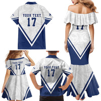 Custom Finland Ice Hockey Lion Mascot Family Matching Mermaid Dress and Hawaiian Shirt Sporty Style Come on Leijonat