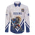 Custom Finland Ice Hockey Lion Mascot Family Matching Off The Shoulder Long Sleeve Dress and Hawaiian Shirt Sporty Style Come on Leijonat