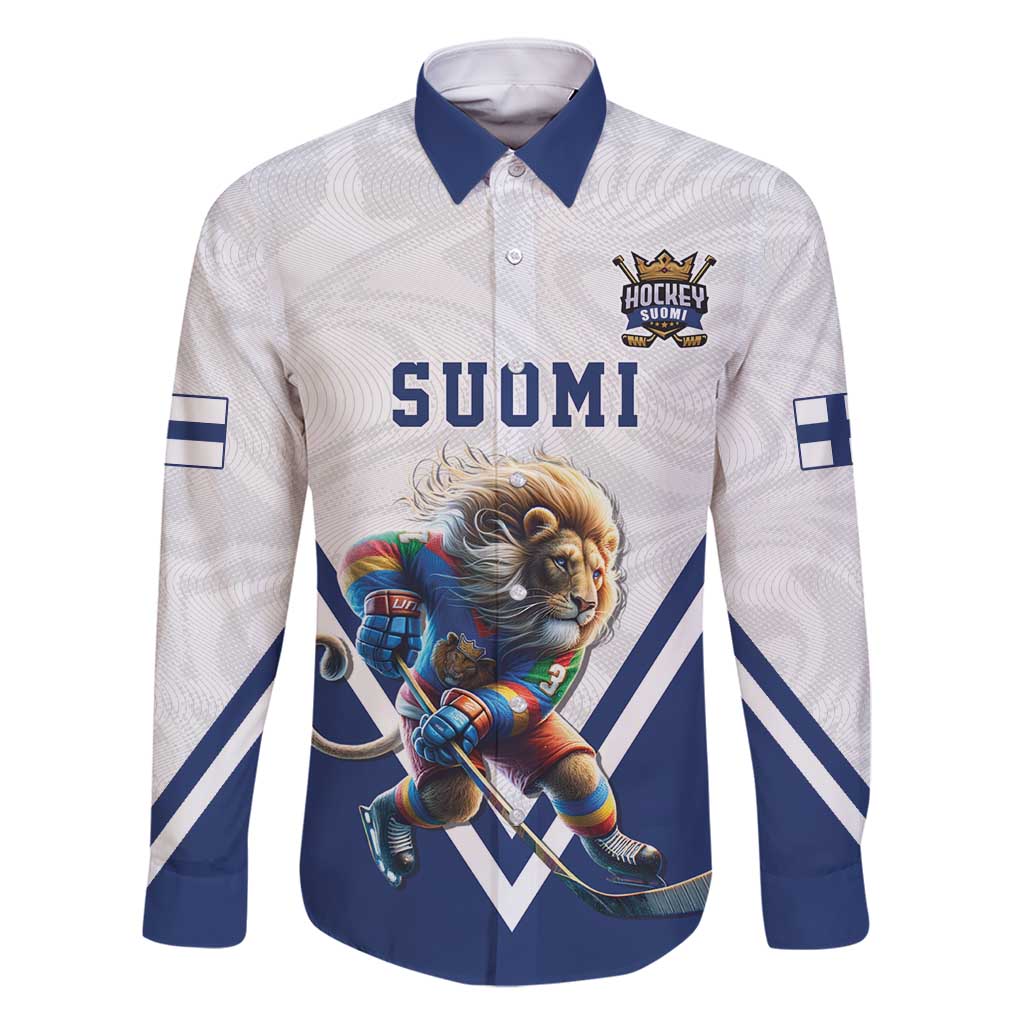 Custom Finland Ice Hockey Lion Mascot Family Matching Off Shoulder Maxi Dress and Hawaiian Shirt Sporty Style Come on Leijonat