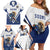 Custom Finland Ice Hockey Lion Mascot Family Matching Off Shoulder Short Dress and Hawaiian Shirt Sporty Style Come on Leijonat