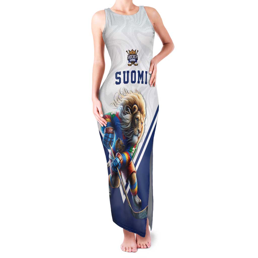 Custom Finland Ice Hockey Lion Mascot Family Matching Tank Maxi Dress and Hawaiian Shirt Sporty Style Come on Leijonat