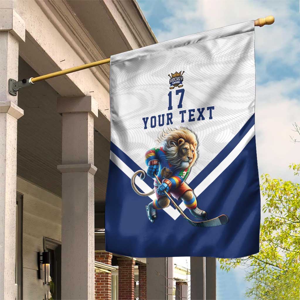 Custom Finland Ice Hockey Lion Mascot Garden Flag Sporty Style Come on Leijonat