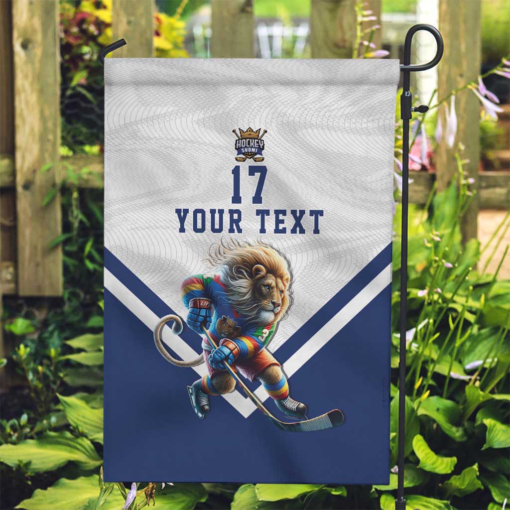 Custom Finland Ice Hockey Lion Mascot Garden Flag Sporty Style Come on Leijonat