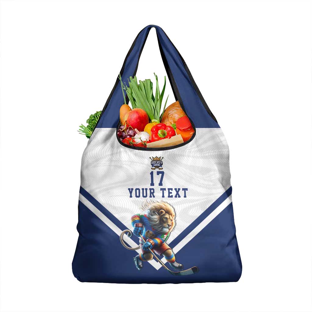 Custom Finland Ice Hockey Lion Mascot Grocery Bag Sporty Style Come on Leijonat
