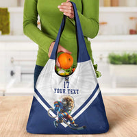 Custom Finland Ice Hockey Lion Mascot Grocery Bag Sporty Style Come on Leijonat