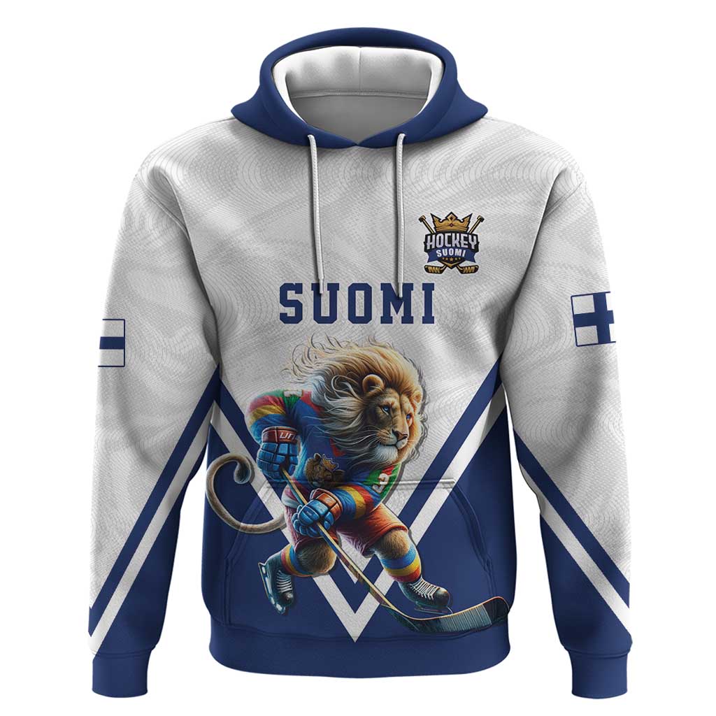 Custom Finland Ice Hockey Lion Mascot Hoodie Sporty Style Come on Leijonat