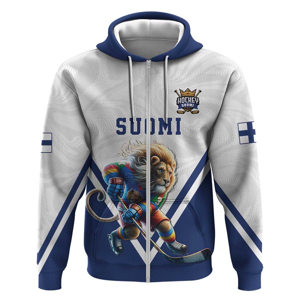 Custom Finland Ice Hockey Lion Mascot Hoodie Sporty Style Come on Leijonat