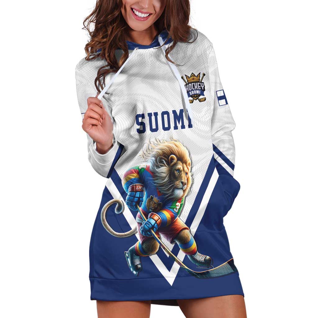 Custom Finland Ice Hockey Lion Mascot Hoodie Dress Sporty Style Come on Leijonat