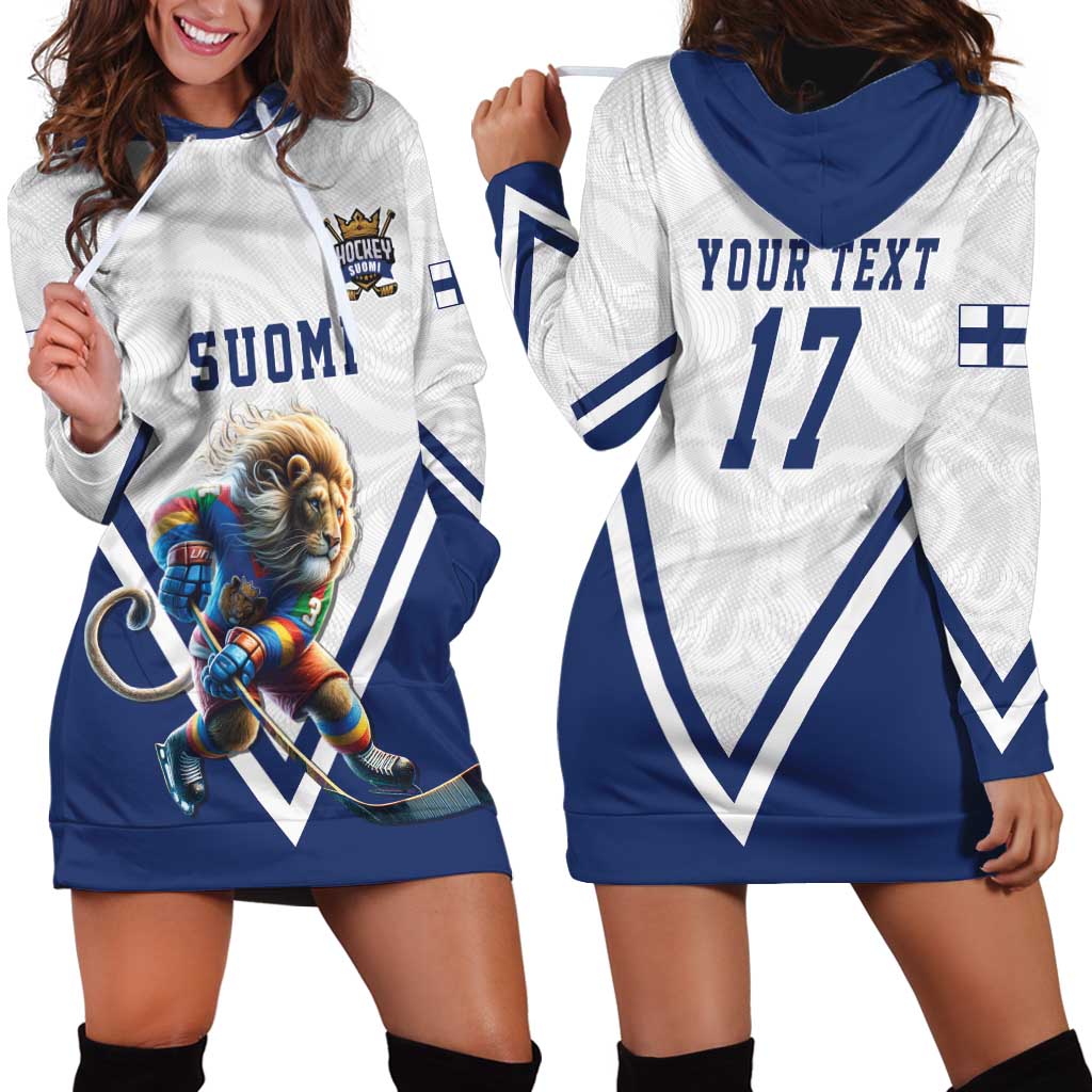 Custom Finland Ice Hockey Lion Mascot Hoodie Dress Sporty Style Come on Leijonat