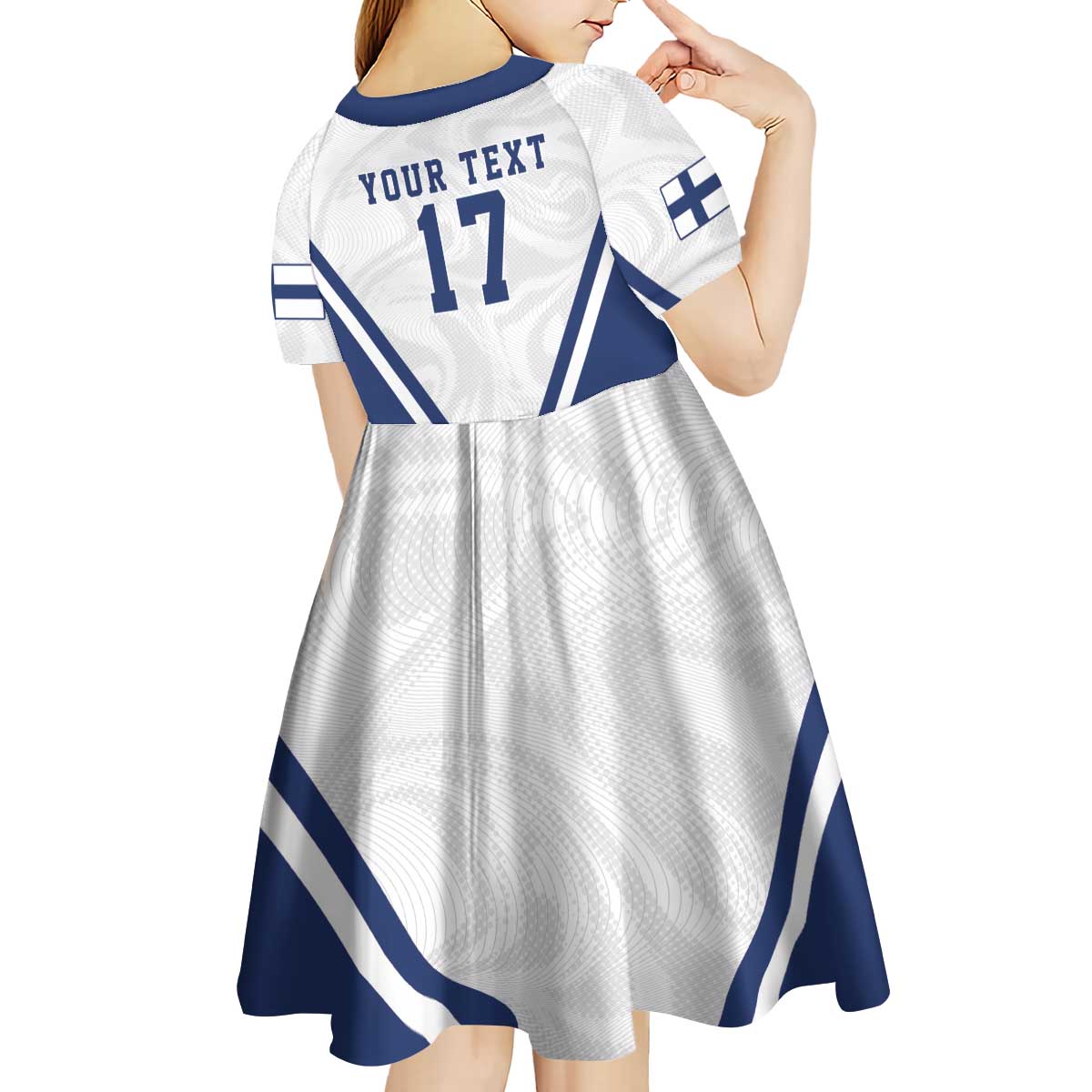 Custom Finland Ice Hockey Lion Mascot Kid Short Sleeve Dress Sporty Style Come on Leijonat