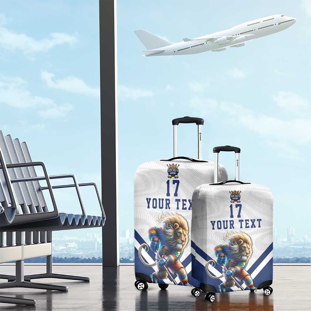 Custom Finland Ice Hockey Lion Mascot Luggage Cover Sporty Style Come on Leijonat