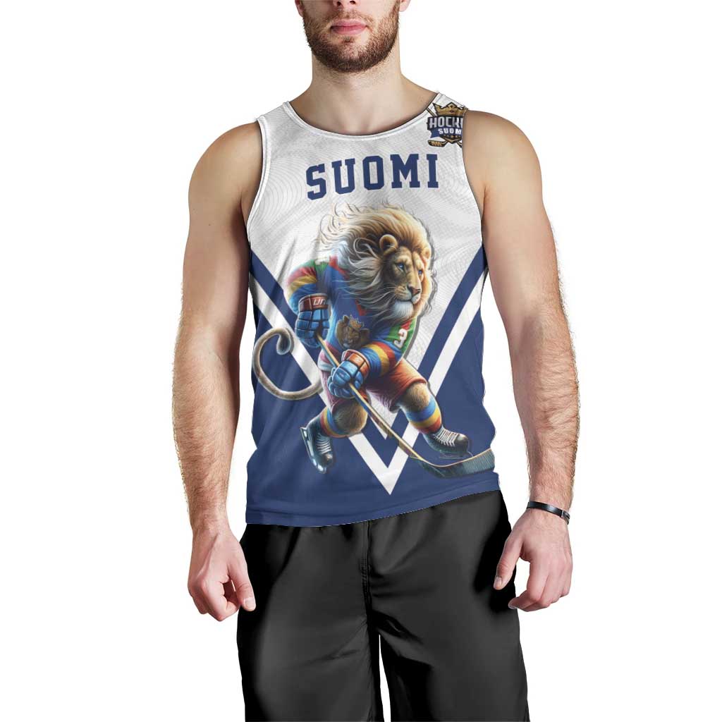 Custom Finland Ice Hockey Lion Mascot Men Tank Top Sporty Style Come on Leijonat