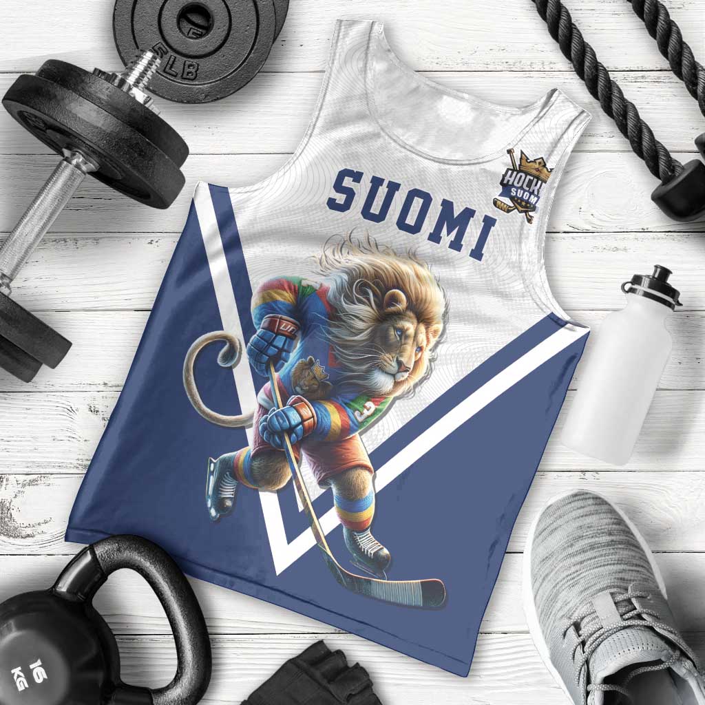 Custom Finland Ice Hockey Lion Mascot Men Tank Top Sporty Style Come on Leijonat