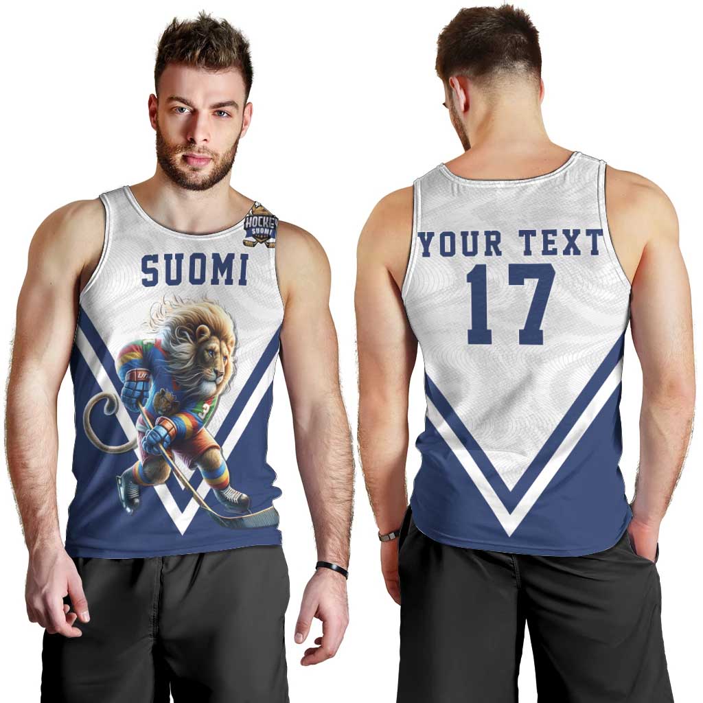 Custom Finland Ice Hockey Lion Mascot Men Tank Top Sporty Style Come on Leijonat