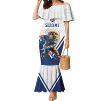 Custom Finland Ice Hockey Lion Mascot Mermaid Dress Sporty Style Come on Leijonat