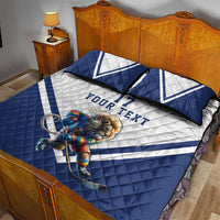 Custom Finland Ice Hockey Lion Mascot Quilt Bed Set Sporty Style Come on Leijonat