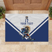 Custom Finland Ice Hockey Lion Mascot Rubber Doormat Sporty Style Come on Leijonat