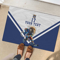 Custom Finland Ice Hockey Lion Mascot Rubber Doormat Sporty Style Come on Leijonat