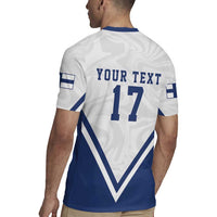 Custom Finland Ice Hockey Lion Mascot Rugby Jersey Sporty Style Come on Leijonat