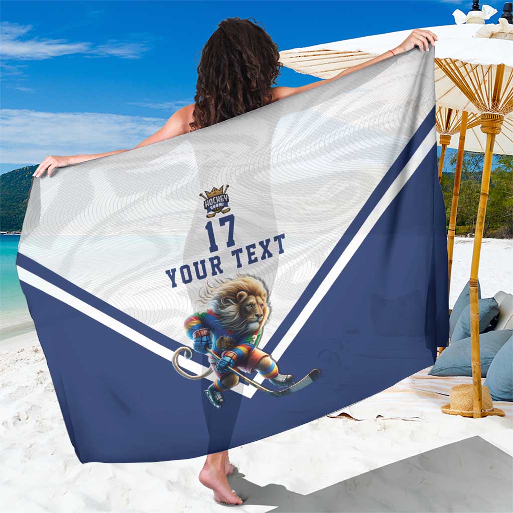 Custom Finland Ice Hockey Lion Mascot Sarong Sporty Style Come on Leijonat