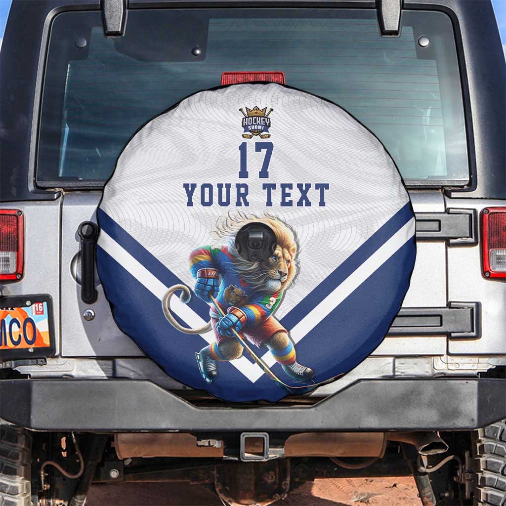 Custom Finland Ice Hockey Lion Mascot Spare Tire Cover Sporty Style Come on Leijonat