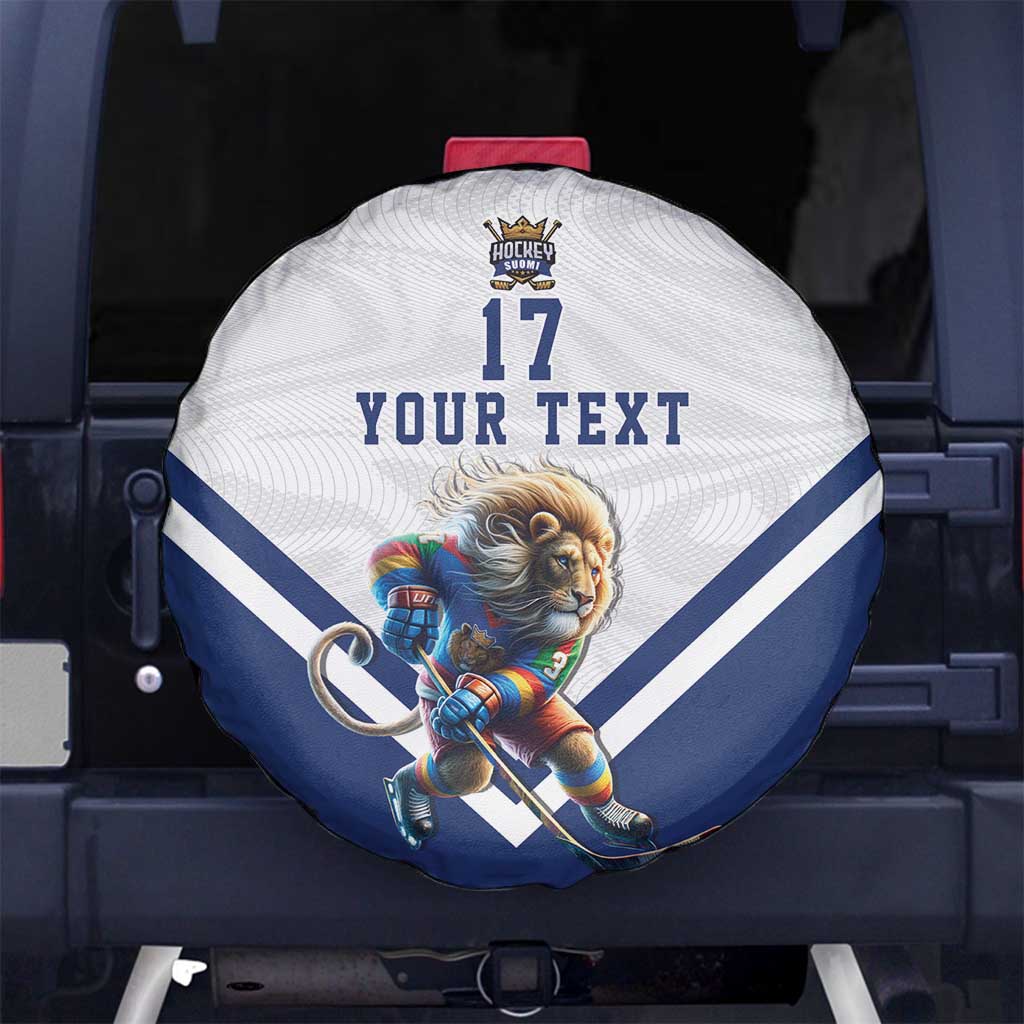 Custom Finland Ice Hockey Lion Mascot Spare Tire Cover Sporty Style Come on Leijonat