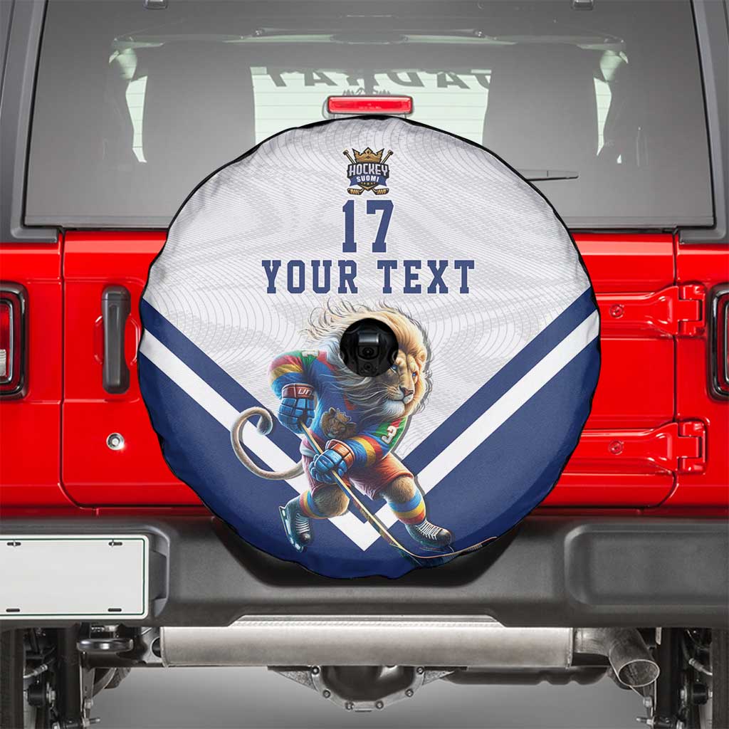 Custom Finland Ice Hockey Lion Mascot Spare Tire Cover Sporty Style Come on Leijonat