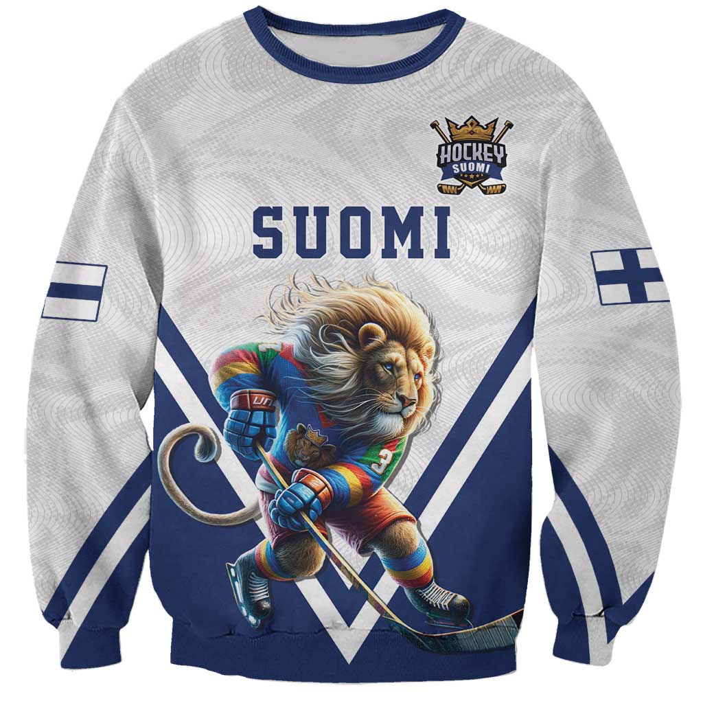 Custom Finland Ice Hockey Lion Mascot Sweatshirt Sporty Style Come on Leijonat