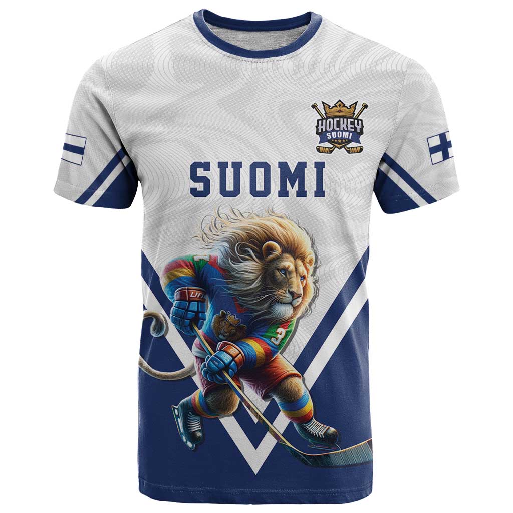 Custom Finland Ice Hockey Lion Mascot T Shirt Sporty Style Come on Leijonat