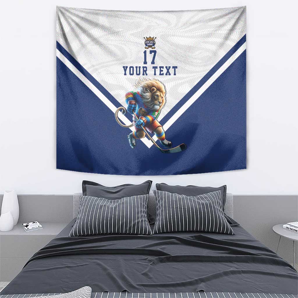 Custom Finland Ice Hockey Lion Mascot Tapestry Sporty Style Come on Leijonat