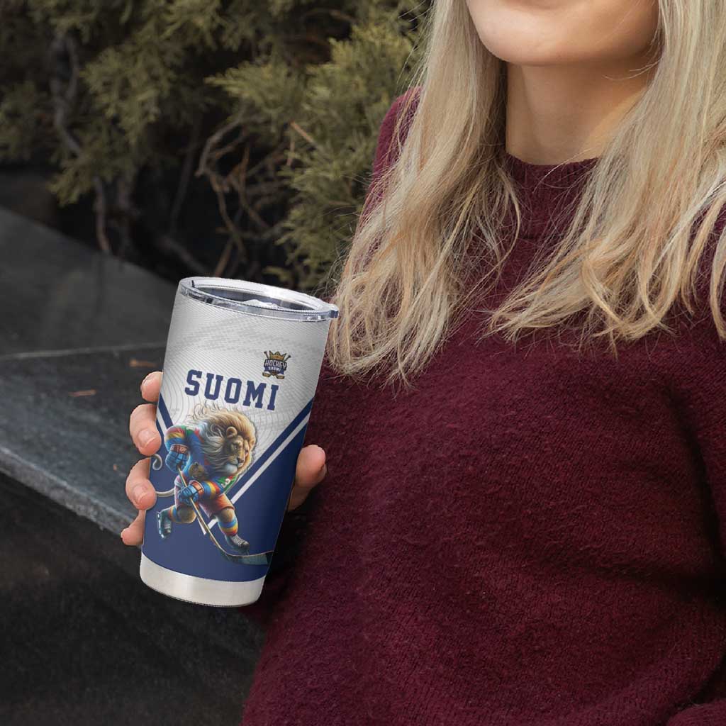 Custom Finland Ice Hockey Lion Mascot Tumbler Cup Sporty Style Come on Leijonat