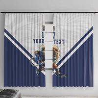 Custom Finland Ice Hockey Lion Mascot Window Curtain Sporty Style Come on Leijonat