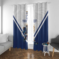 Custom Finland Ice Hockey Lion Mascot Window Curtain Sporty Style Come on Leijonat