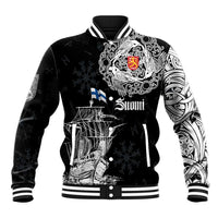 Finland Vikings Culture Baseball Jacket Suomi Viking Ships