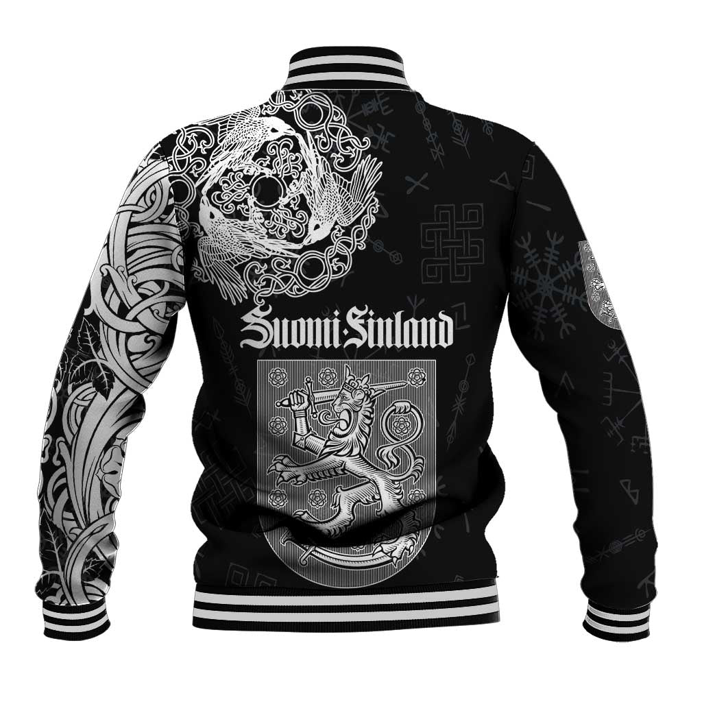 Finland Vikings Culture Baseball Jacket Suomi Viking Ships
